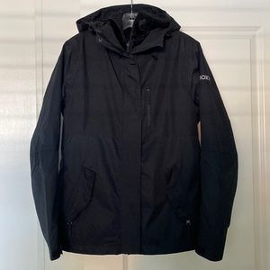 Roxy women’s snowboard jacket size L with faux fur hoodie insert